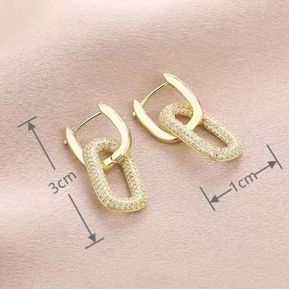 A Pair Of Geometric Earrings With Double Wearing Ways, Trendy And Sophisticated